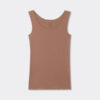 Råkantet bomulds-tanktop med rund hals Råkantet bomulds-tanktop med rund hals