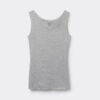 Råkantet bomulds-tanktop med rund hals Råkantet bomulds-tanktop med rund hals