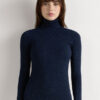Rullekravebluse i modal light med cashmere lame