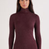 Rullekravebluse i modal light med cashmere lame