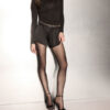 Rullekravebluse i modal light med cashmere lame