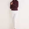 Rullekravebluse i modal light med cashmere lame
