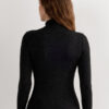 Rullekravebluse i modal light med cashmere lame