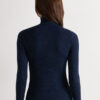 Rullekravebluse i modal light med cashmere lame