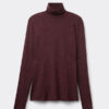 Rullekravebluse i modal light med cashmere lame