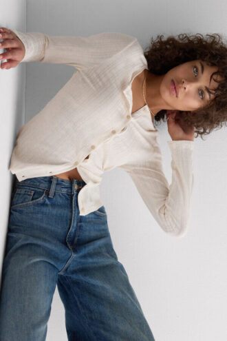 Sød Pointelle Cardigan