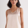 Silke-tanktop med V-hals Silke-tanktop med V-hals