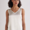 Silke-tanktop med V-hals Silke-tanktop med V-hals
