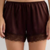 Silkeshorts med blondekant Silkeshorts med blondekant