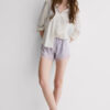 Silkeshorts med blondekant Silkeshorts med blondekant