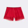 Silkeshorts med blondekant Silkeshorts med blondekant