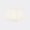 Silkeshorts med blondekant Silkeshorts med blondekant