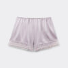 Silkeshorts med blondekant Silkeshorts med blondekant