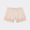 Silkeshorts med blondekant Silkeshorts med blondekant