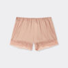 Silkeshorts med blondekant Silkeshorts med blondekant
