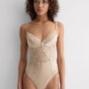 Silky Flowers Demilune Bodysuit