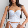 Silky Flowers silke- og blonder-Thong-stringtrusse Silky Flowers silke- og blonder-Thong-stringtrusse