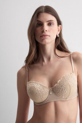 Silky Flowers Sofia Balconette-bh i silke og blonder