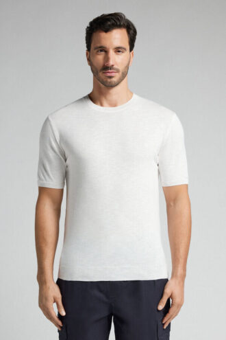 Slub bomuldsstrikket T-shirt