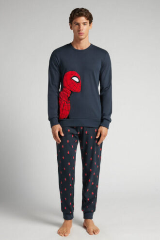Spider-Man Marvel lang pyjamas i bomuld Spider-Man Marvel lang pyjamas i bomuld
