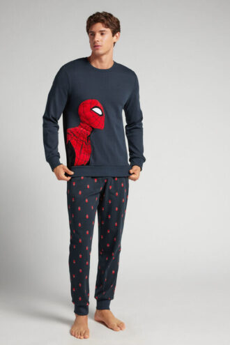 Spider-Man Marvel lang pyjamas i bomuld Spider-Man Marvel lang pyjamas i bomuld