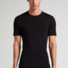 Stretch-merinould-T-shirt med korte ærmer