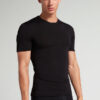 Stretch-merinould-T-shirt med korte ærmer