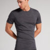 Stretch-merinould-T-shirt med korte ærmer