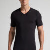 Stretch Superior bomulds-T-shirt med V-hals