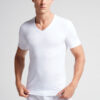 Stretch Superior bomulds-T-shirt med V-hals