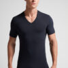 Stretch Superior bomulds-T-shirt med V-hals