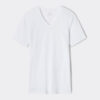 Stretch Superior bomulds-T-shirt med V-hals