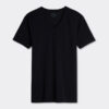 Stretch Superior bomulds-T-shirt med V-hals