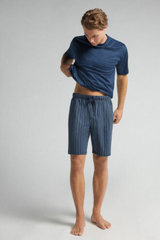Stribede bomuldsshorts Stribede bomuldsshorts