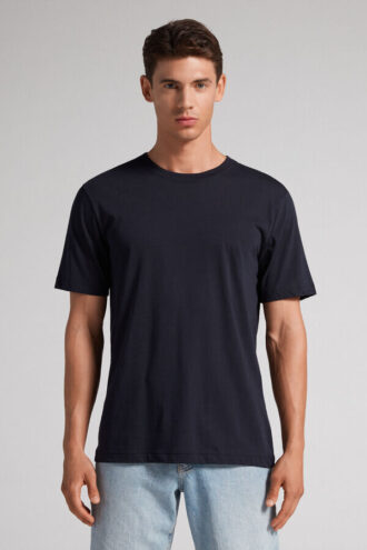 T-shirt i ekstrafin bomuld med regular fit
