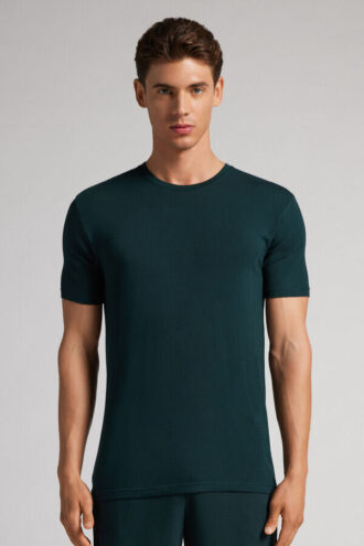 T-shirt i modal og silke T-shirt i modal og silke