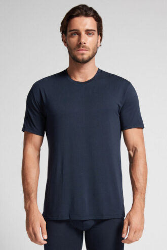 T-shirt i modal og silke