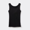 Tanktop i bomuld med rund hals og rå kanter Tanktop i bomuld med rund hals og rå kanter