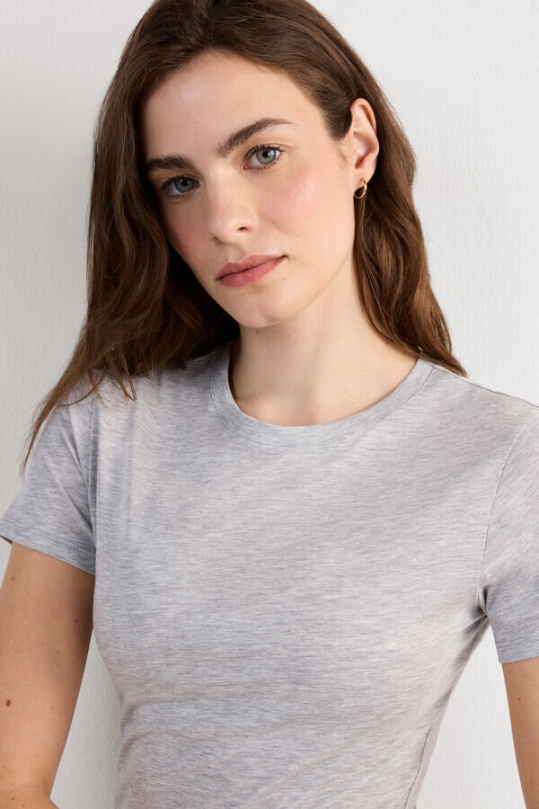 Ultrafresh bomuldsbluse med korte ærmer Ultrafresh bomuldsbluse med korte ærmer