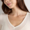 V-halsbluse i ultralet modal med kashmir V-halsbluse i ultralet modal med kashmir
